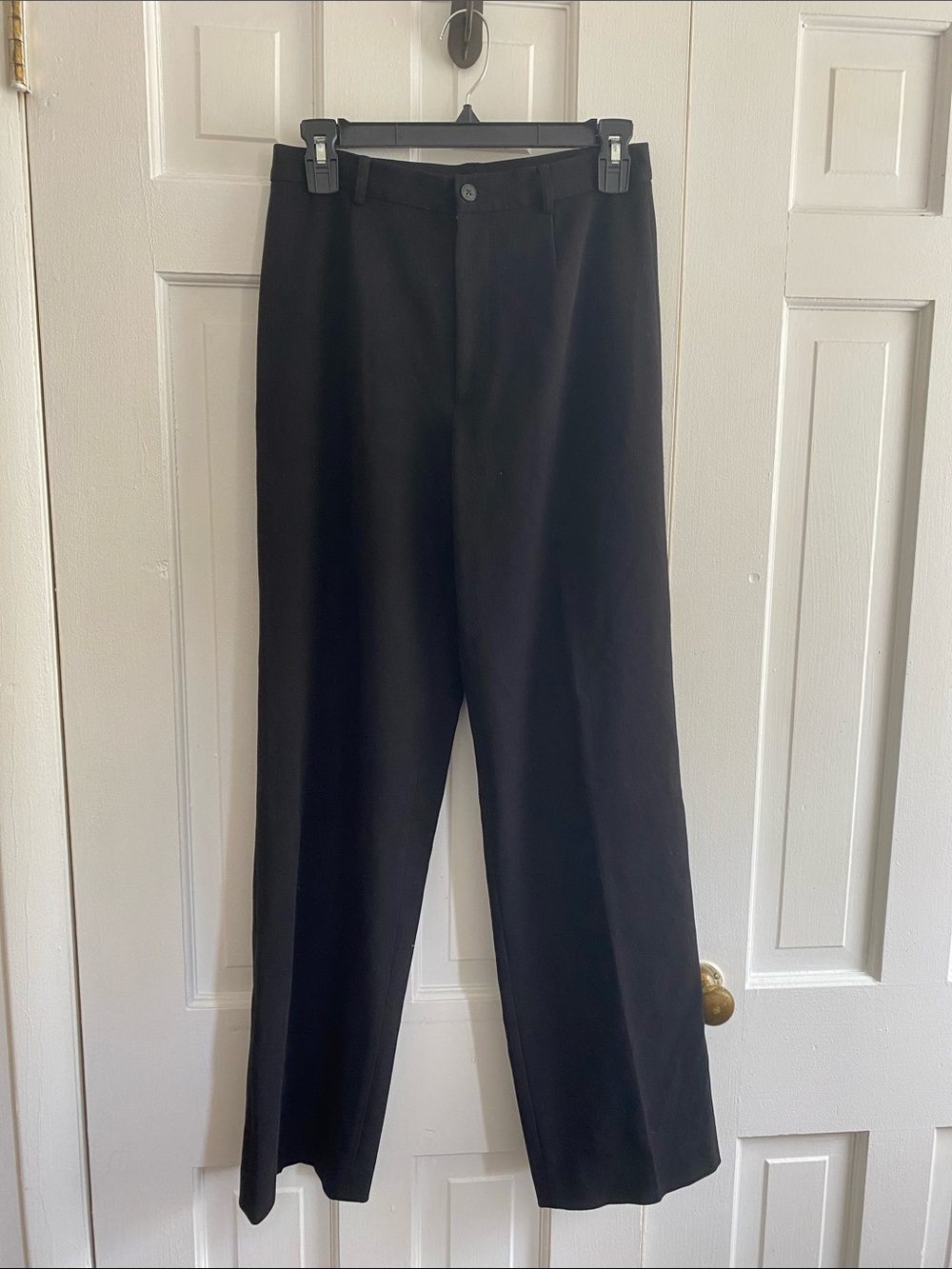 Rafaella Black Straight-Leg Dress Pants